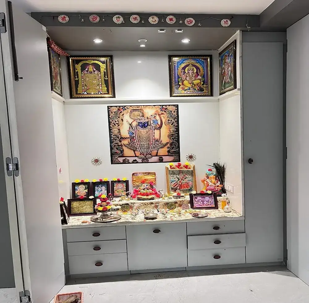 Modern Pooja Room Interior Design Ideas in Hyderabad